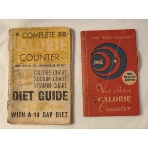 VTG Vest Pocket Calorie Counter 1965 Complete Calorie Counter 1963 Some Writing